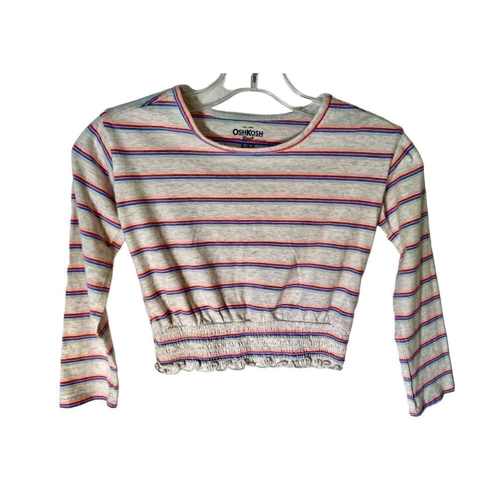 OshKosh B'Gosh Striped Shirt Girls Size 6/6X